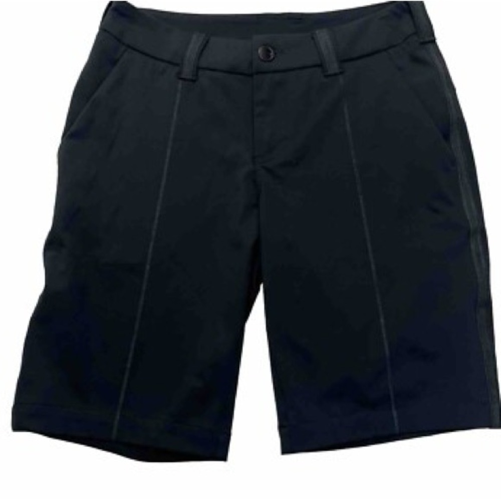 Lululemon Athletica Black Shorts with Floral Trim